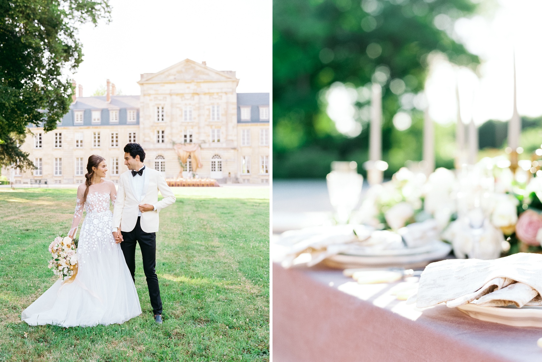 beautiful outdoor french wedding