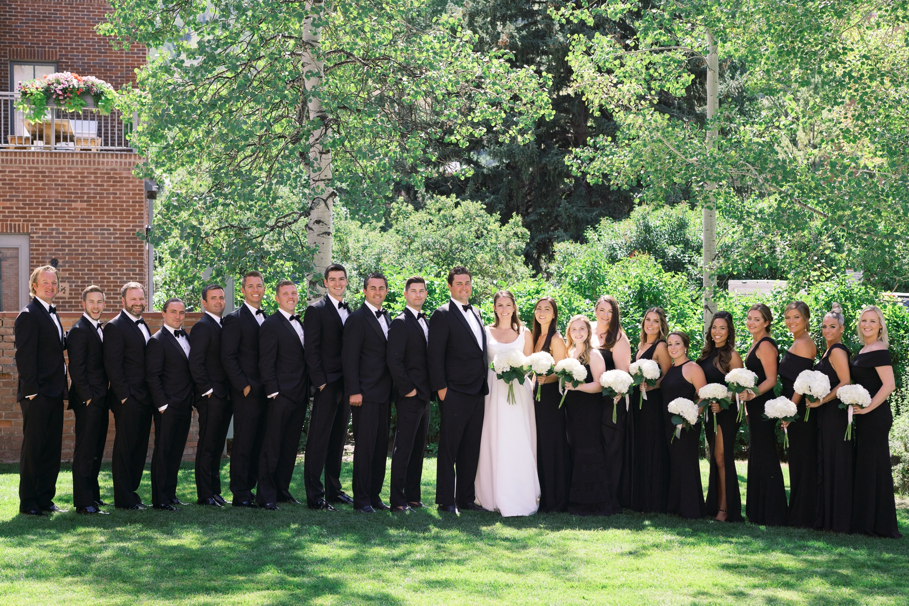 black tie bridal party aspen colorado