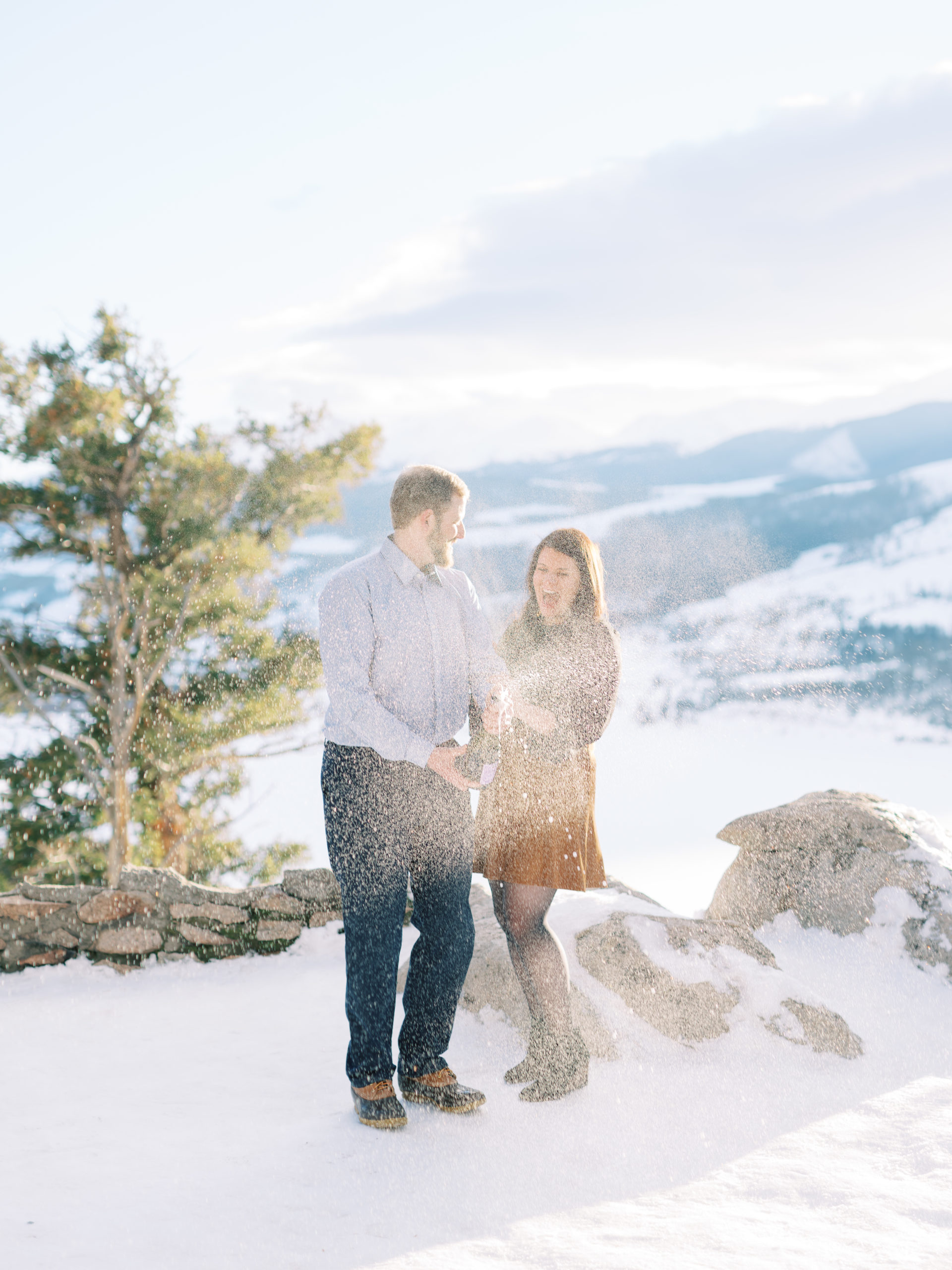 winter sapphire point engagement breckenridge colorado