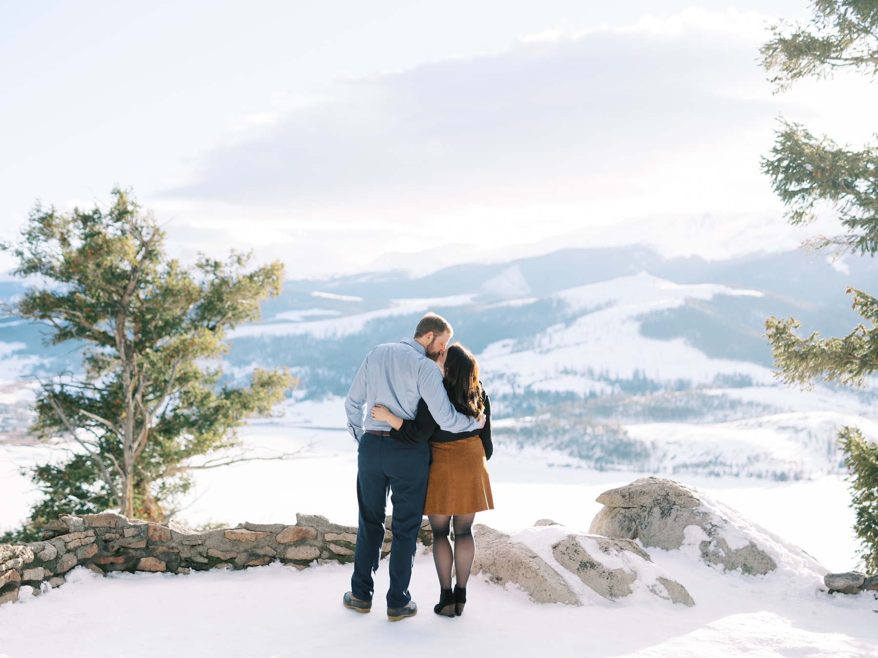 Winter Mountain Engagement Session Colorado