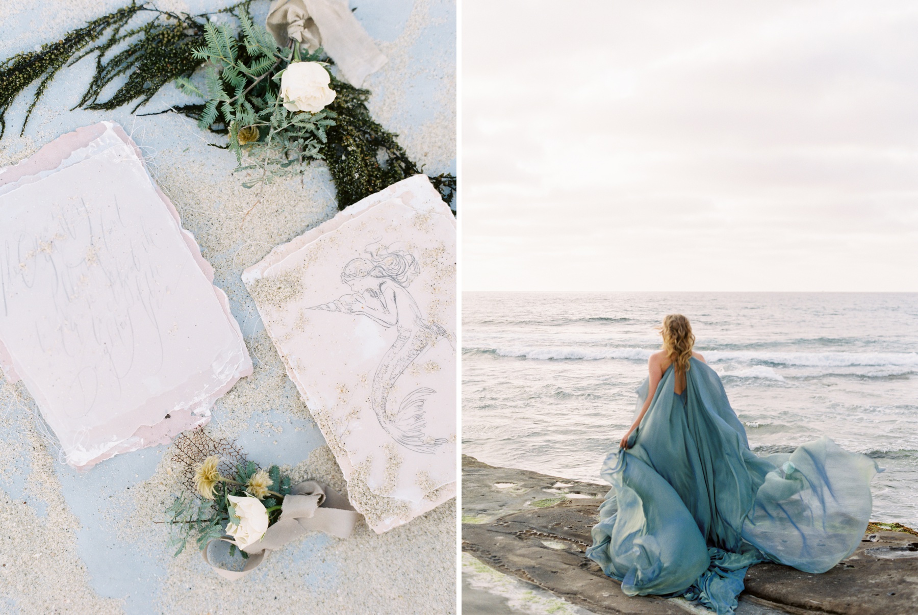 blue wedding dress la jolla california