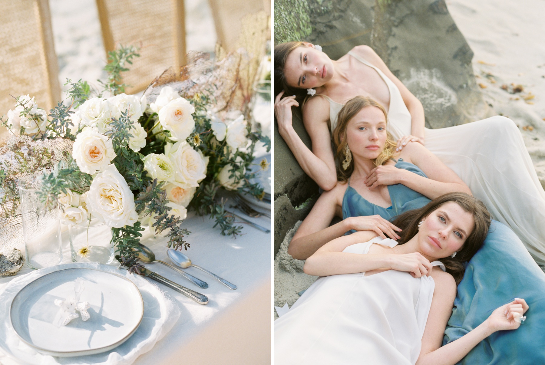 elegant bridal beach editorial san diego california