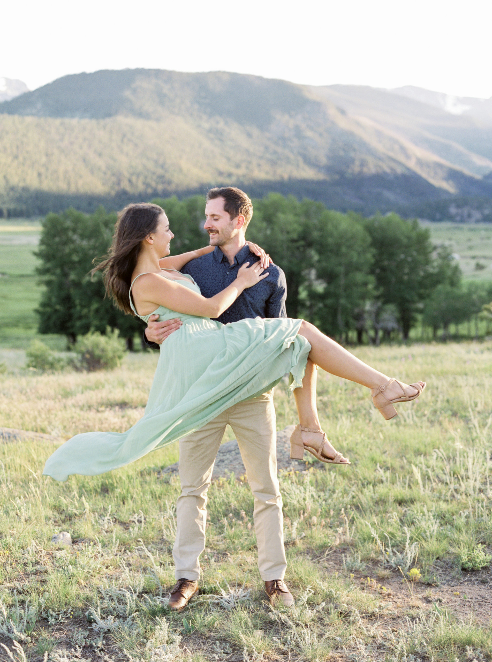 rocky mountain national park colorado engagement photography