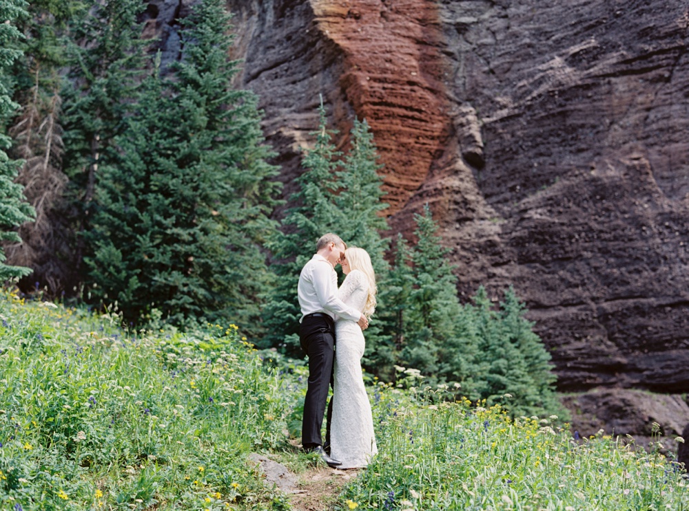bridal veil falls telluride colorado engagement wedding photographer