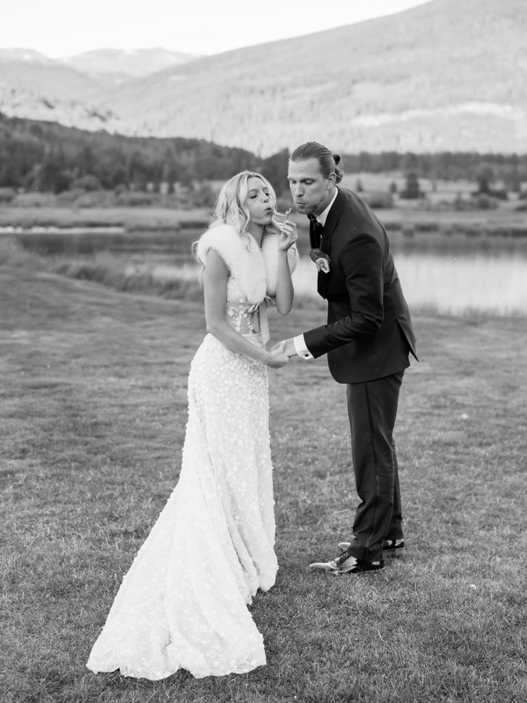 Camp Hale Wedding in Vail, Colorado - Wedding Day Sunset Portraits