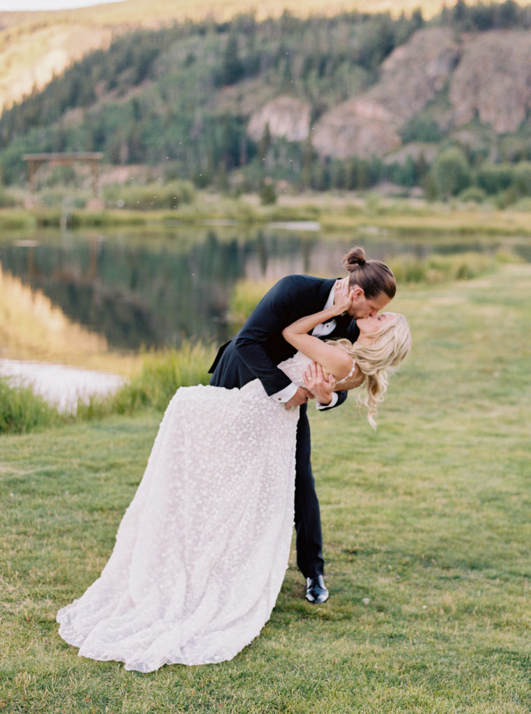 Camp Hale Wedding in Vail, Colorado - Wedding Day Sunset Portraits