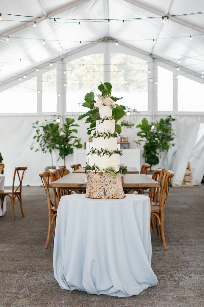 A wedding reception tent in Crested Butte, Colorado