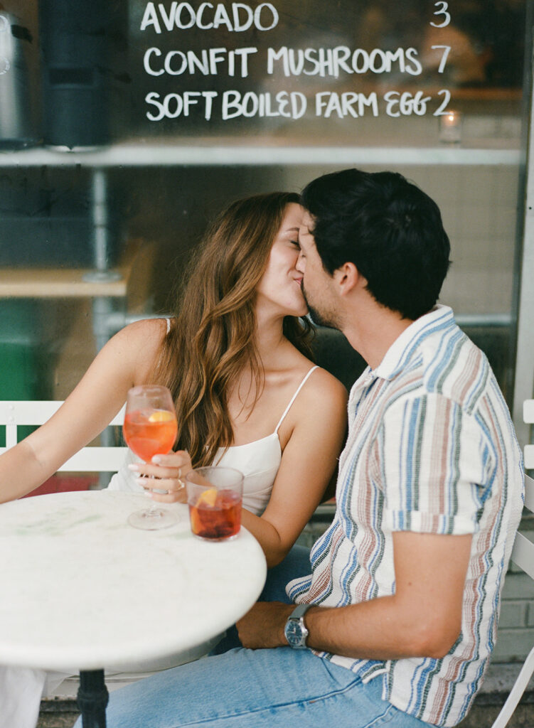 Engagement photos at Babas on Cannon in Charleston