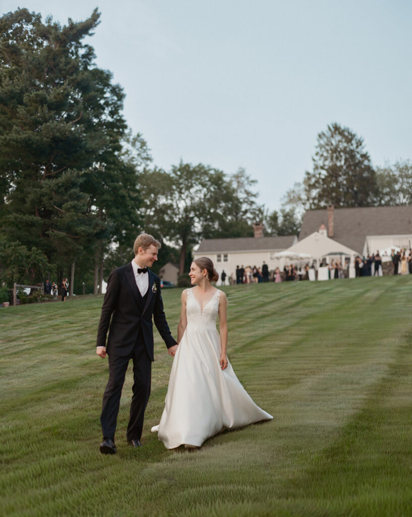 bride and groom portrait private estate wedding connecticut