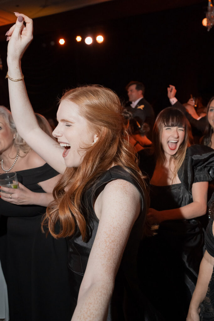 Guests dancing at Engage Summit Santa Barbara dessert party
