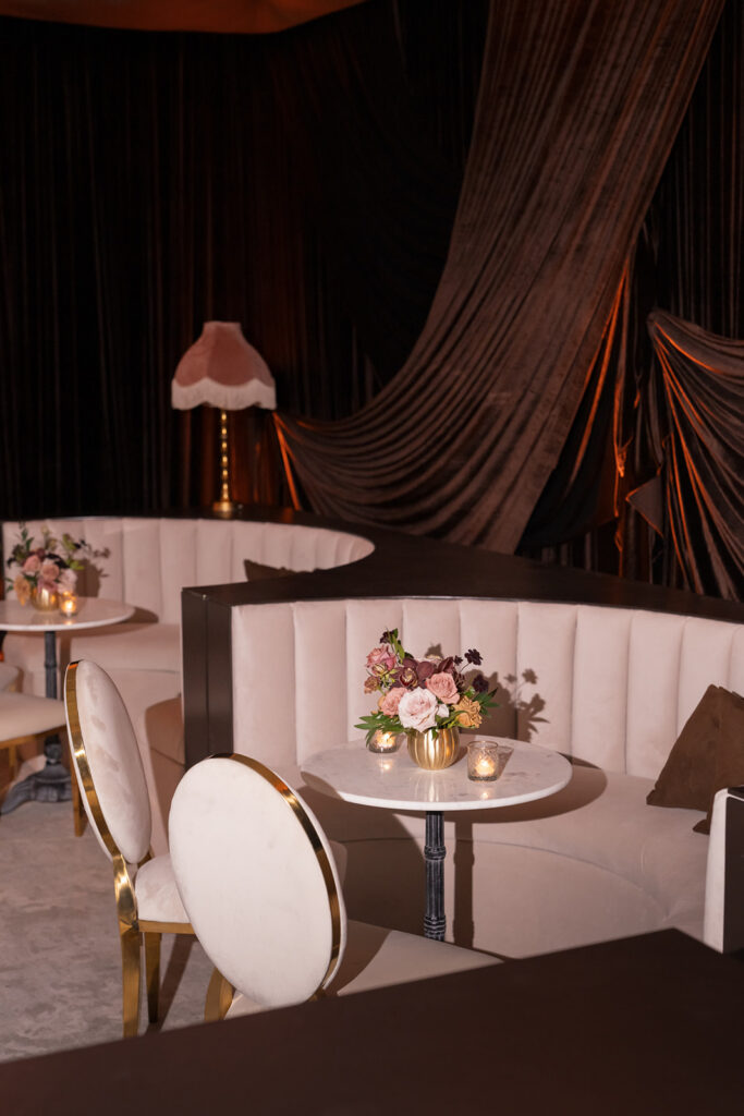 Lounge seating design at Engage Summit Santa Barbara evening event