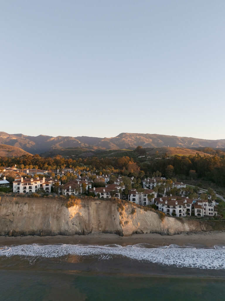 Aerial view of Ritz Bacara Santa Barbara coastline during Engage Summit