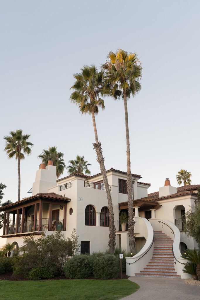Ritz Bacara Santa Barbara exterior with palm trees at Engage Summit