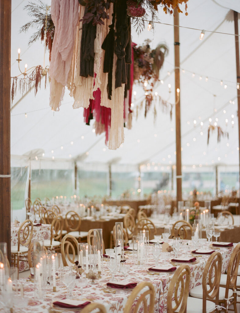 tented reception table design at Aspen Colorado wedding