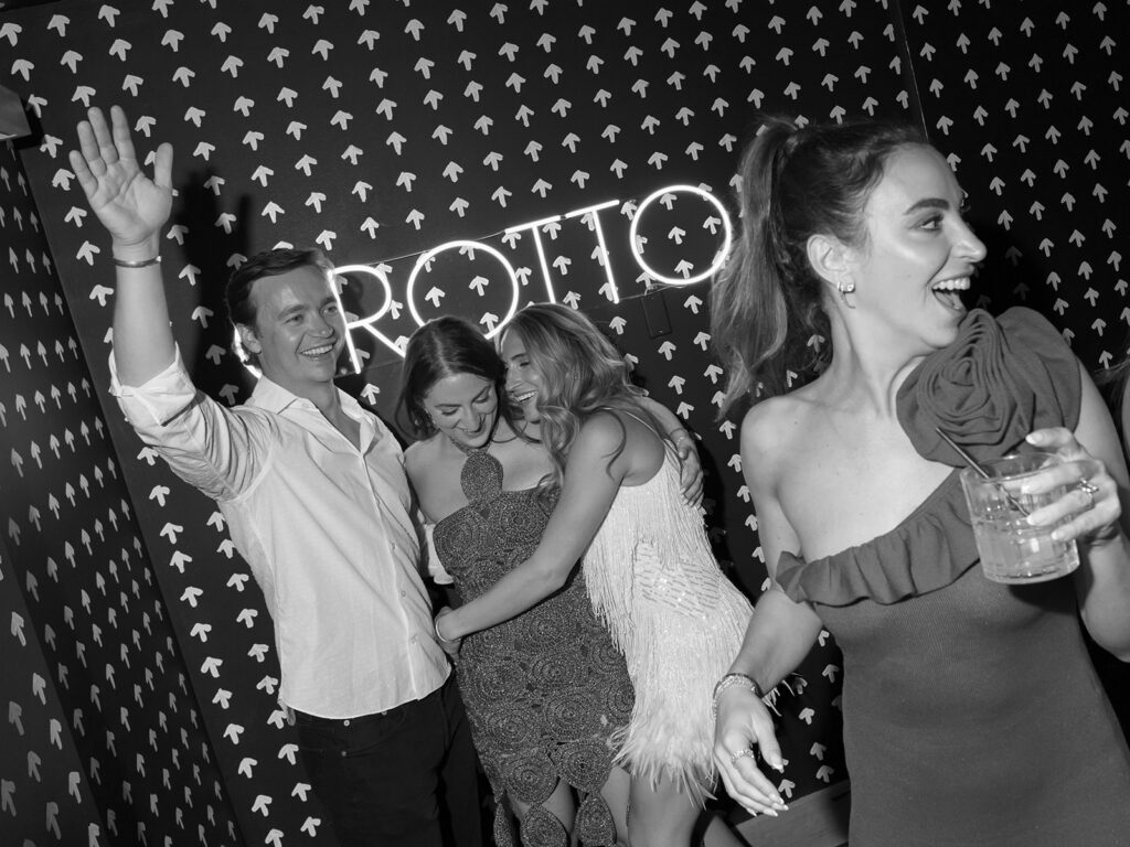 guests dancing at after party during Aspen wedding