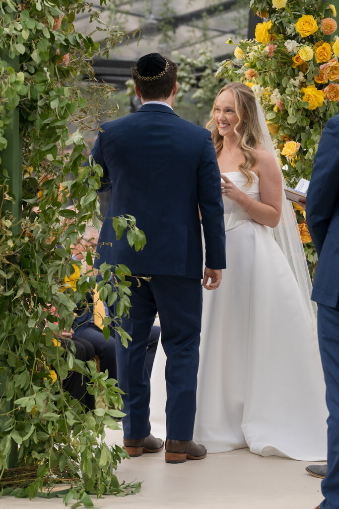 ceremony with floral arch at Park Hyatt Beaver Creek wedding