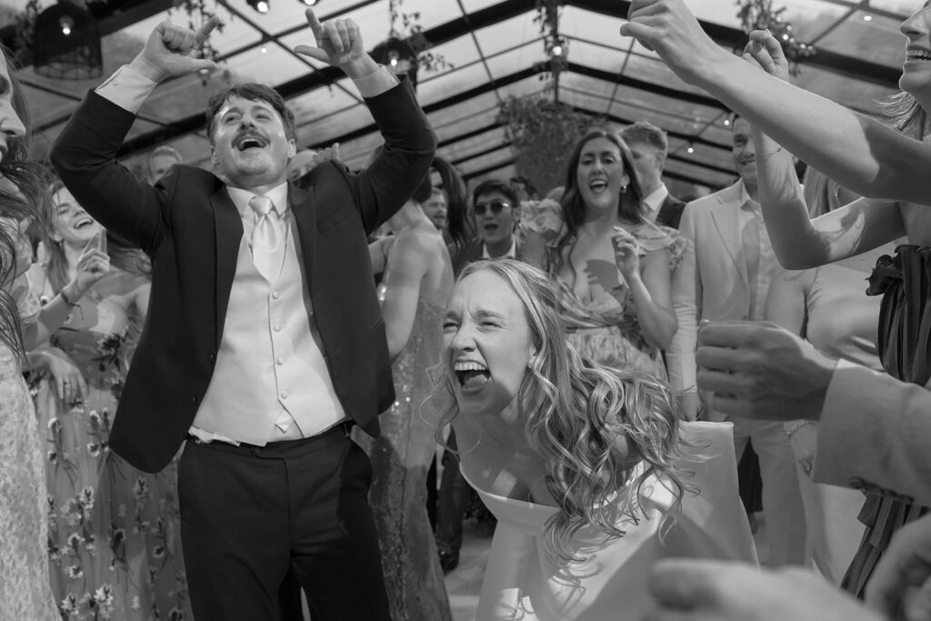 guests dancing at Beaver Creek Colorado wedding reception