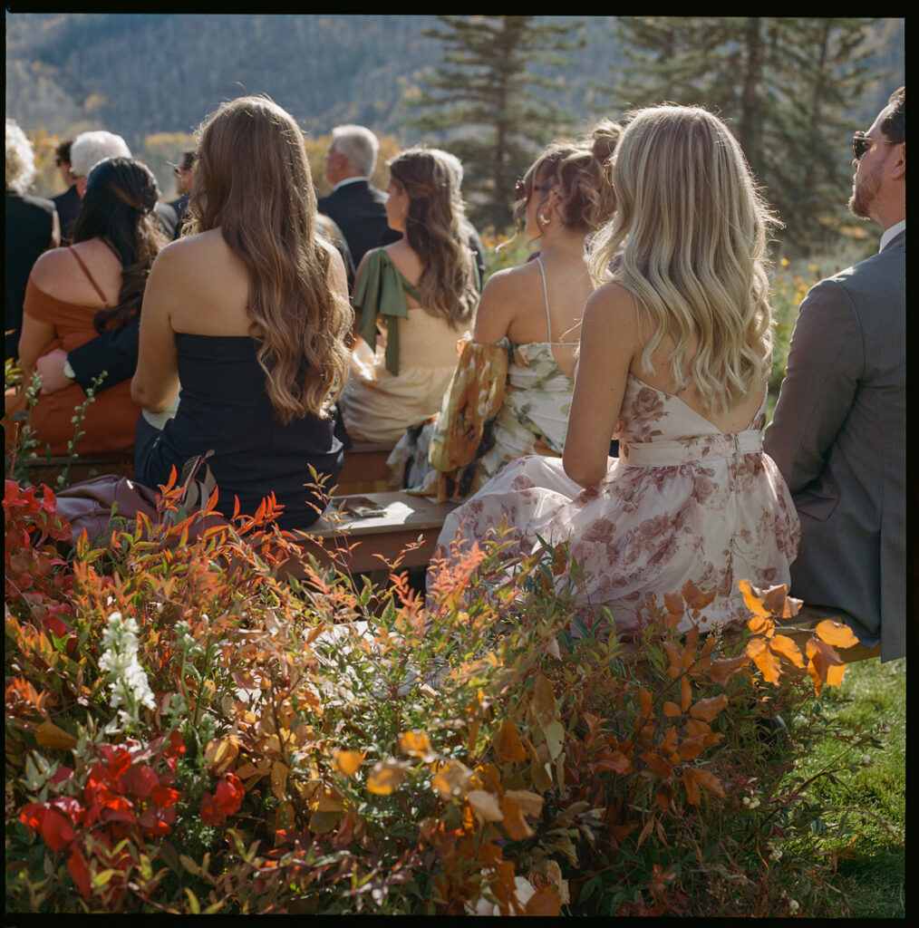 Close ceremony moment at Aspen private residence wedding