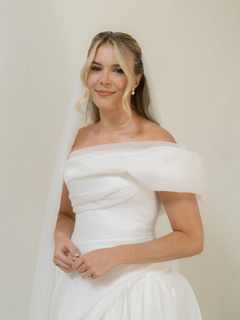 bride portrait with veil in natural light Aspen wedding