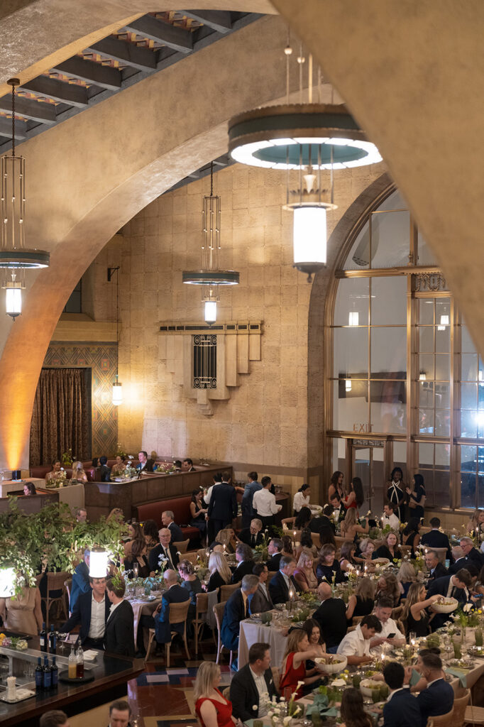 reception setup inside Union Station Los Angeles